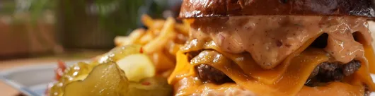 Triple smash burger